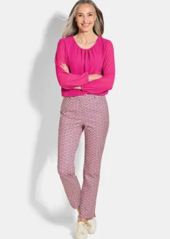 Pantalon imprimé LOUISA en matière scuba