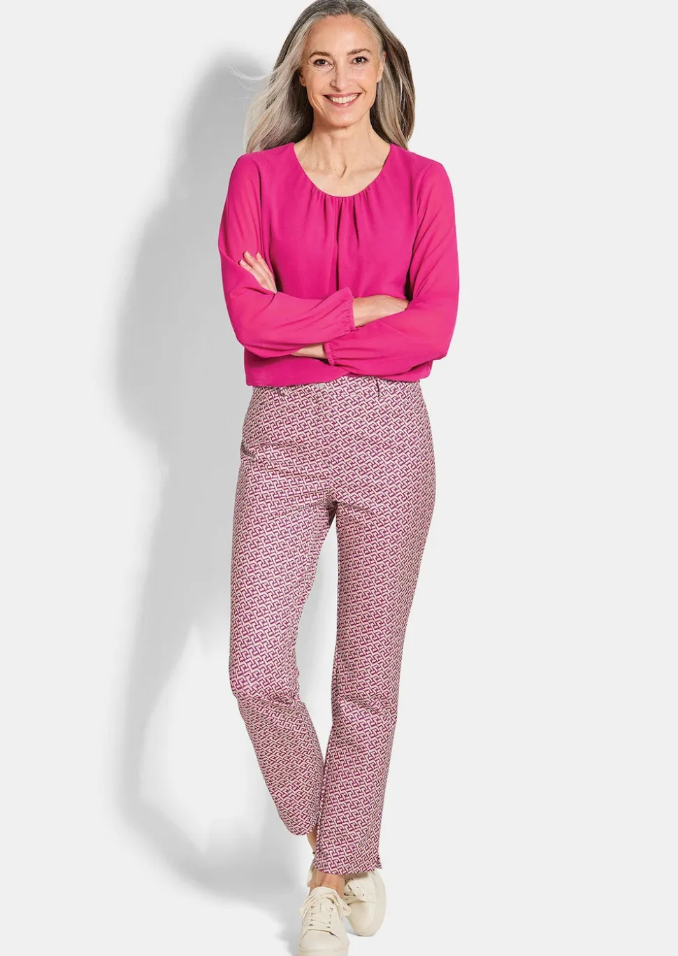 Pantalon imprimé LOUISA en matière scuba