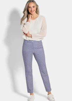 Pantalon imprimé LOUISA en matière scuba