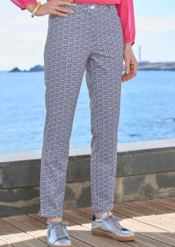 Pantalon imprimé LOUISA en matière scuba