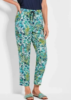 Pantalon imprimé SARA avec motif de feuilles