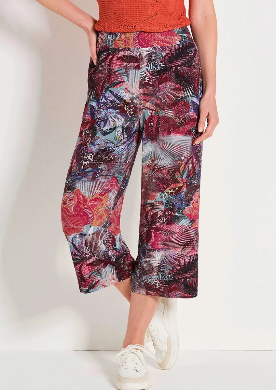 Pantalon imprimé VERA en jersey de viscose
