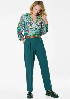 Pantalon élégant avec plis à la taille
