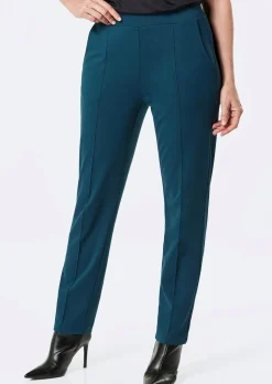 Pantalon long à taille élastique coupe conique