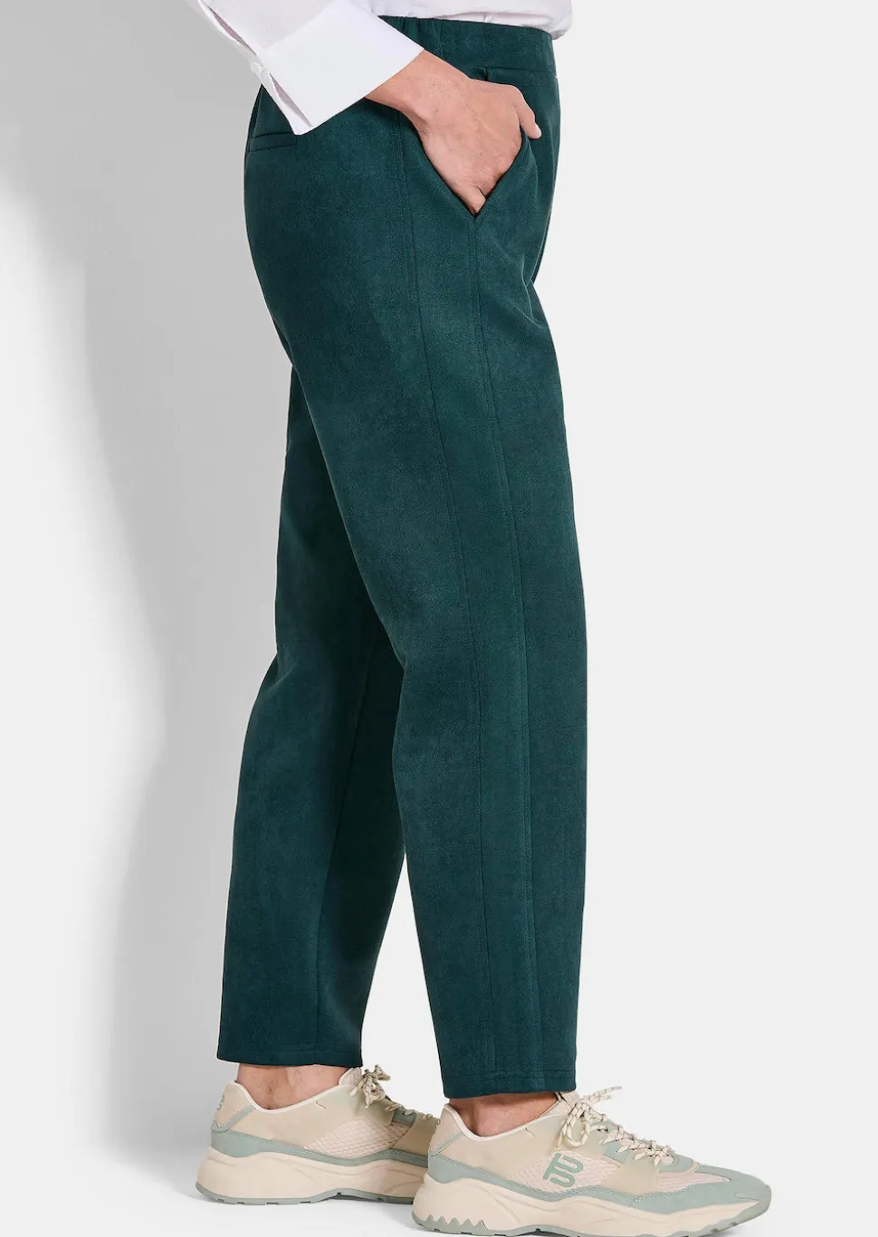 Pantalon LOUISA aspect velours de cuir