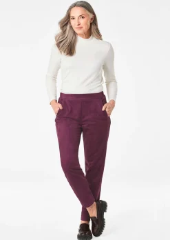 Pantalon LOUISA aspect velours de cuir