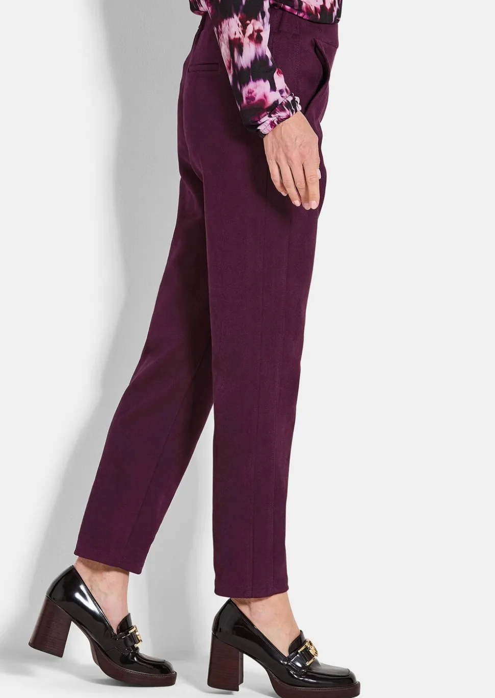 Pantalon LOUISA aspect velours de cuir