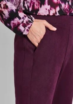 Pantalon LOUISA aspect velours de cuir
