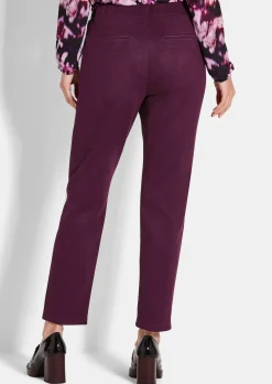 Pantalon LOUISA aspect velours de cuir
