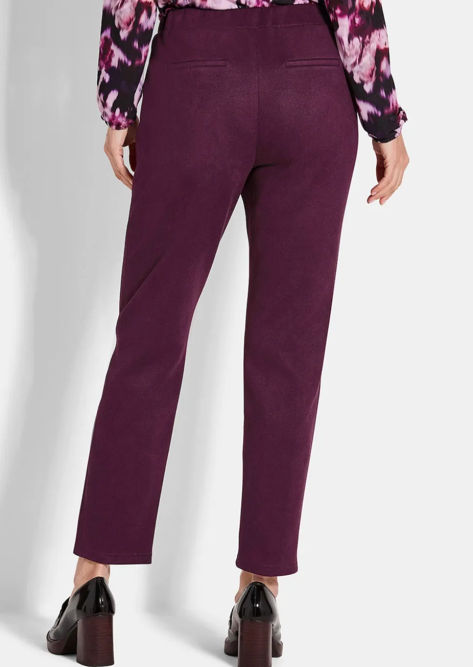 Pantalon LOUISA aspect velours de cuir