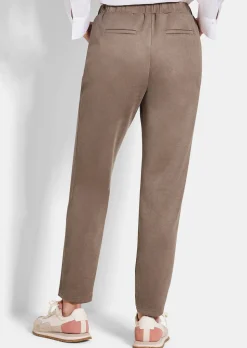 Pantalon LOUISA aspect velours de cuir