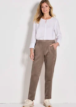 Pantalon LOUISA aspect velours de cuir