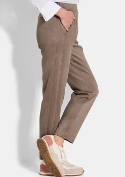Pantalon LOUISA aspect velours de cuir