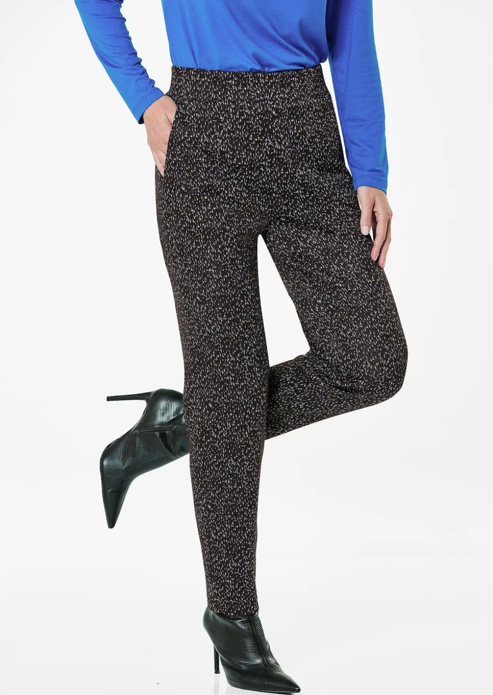 Pantalon LOUISA avec motif jacquard
