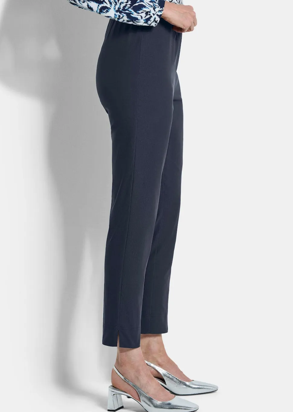 Pantalon 7/8 LOUISA en bengaline, avec taille élastique