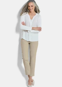 Pantalon 7/8 LOUISA en bengaline, avec taille élastique