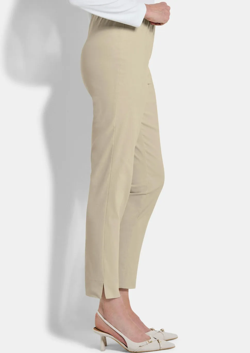 Pantalon 7/8 LOUISA en bengaline, avec taille élastique