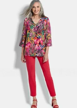 Pantalon 7/8 LOUISA en bengaline, avec taille élastique