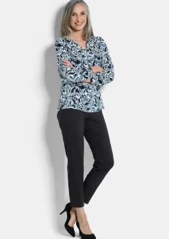 Pantalon 7/8 LOUISA en bengaline, avec taille élastique