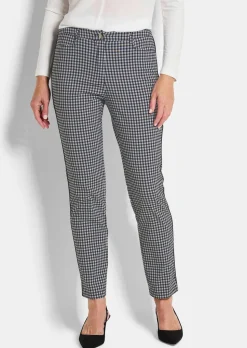 Pantalon LOUISA à motif Vichy en Seersucker