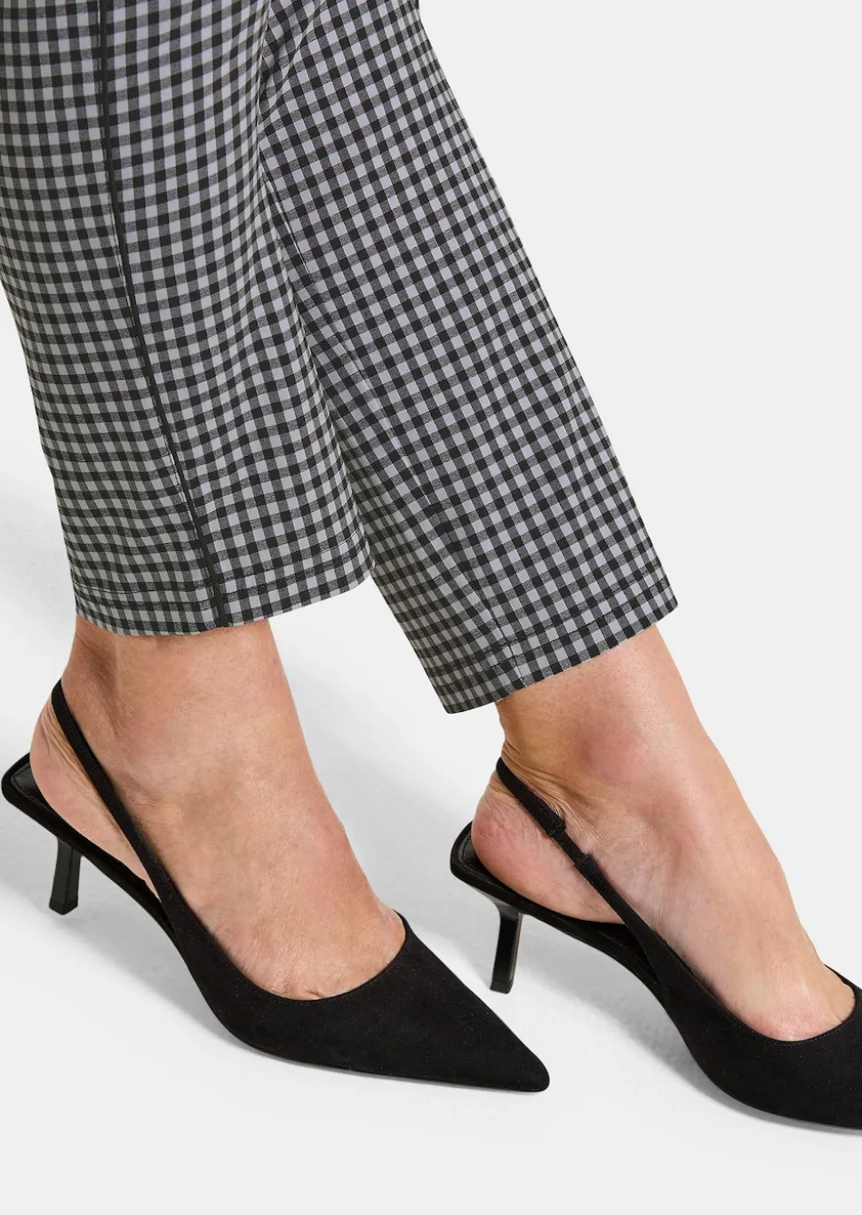 Pantalon LOUISA à motif Vichy en Seersucker