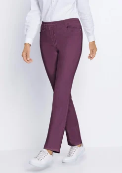 Pantalon LOUISA à taille élastique en coton satiné