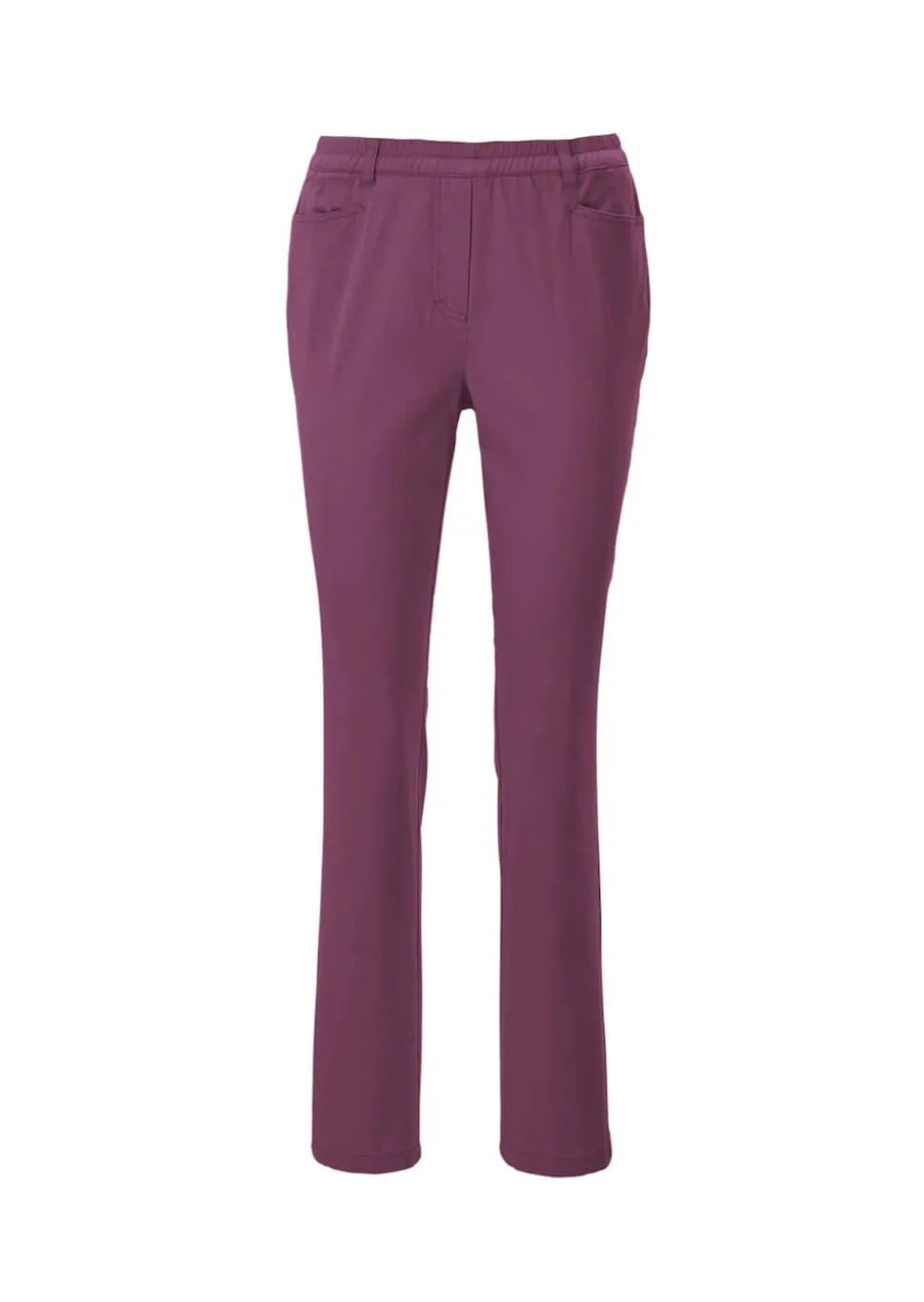 Pantalon LOUISA à taille élastique en coton satiné