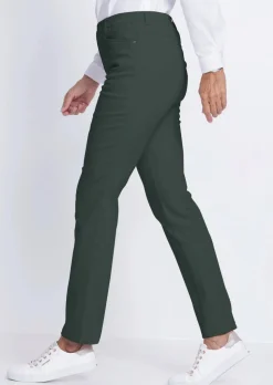 Pantalon LOUISA à taille élastique en coton satiné