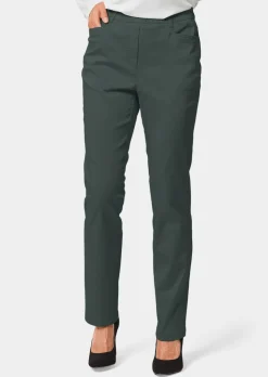 Pantalon LOUISA à taille élastique en coton satiné