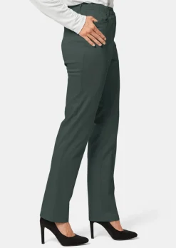 Pantalon LOUISA à taille élastique en coton satiné