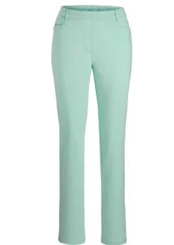 Pantalon LOUISA à taille élastique en coton satiné