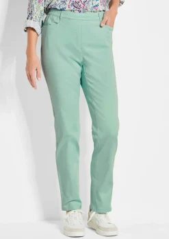 Pantalon LOUISA à taille élastique en coton satiné