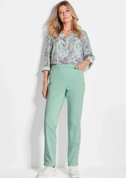 Pantalon LOUISA à taille élastique en coton satiné
