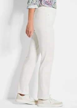 Pantalon LOUISA à taille élastique en coton satiné