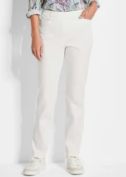 Pantalon LOUISA à taille élastique en coton satiné