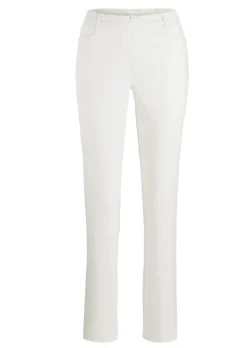 Pantalon LOUISA à taille élastique en coton satiné