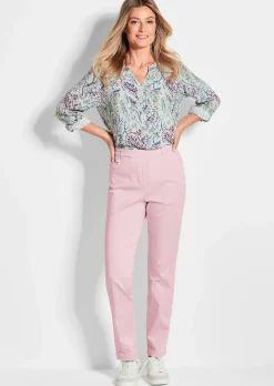 Pantalon LOUISA à taille élastique en coton satiné