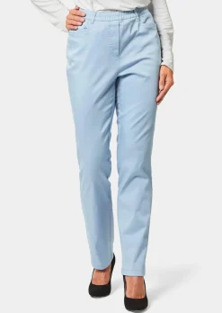 Pantalon LOUISA à taille élastique en coton satiné