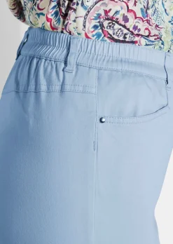 Pantalon LOUISA à taille élastique en coton satiné