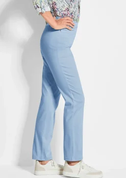 Pantalon LOUISA à taille élastique en coton satiné