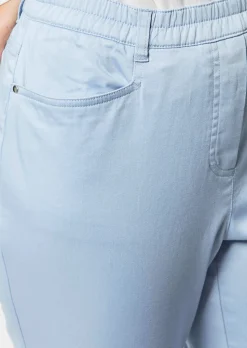 Pantalon LOUISA à taille élastique en coton satiné