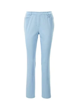 Pantalon LOUISA à taille élastique en coton satiné