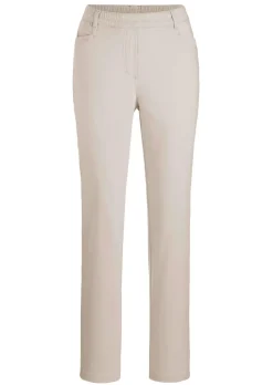 Pantalon LOUISA à taille élastique en coton satiné