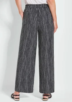 Pantalon Palazzo VERA avec motif à pois et à rayures
