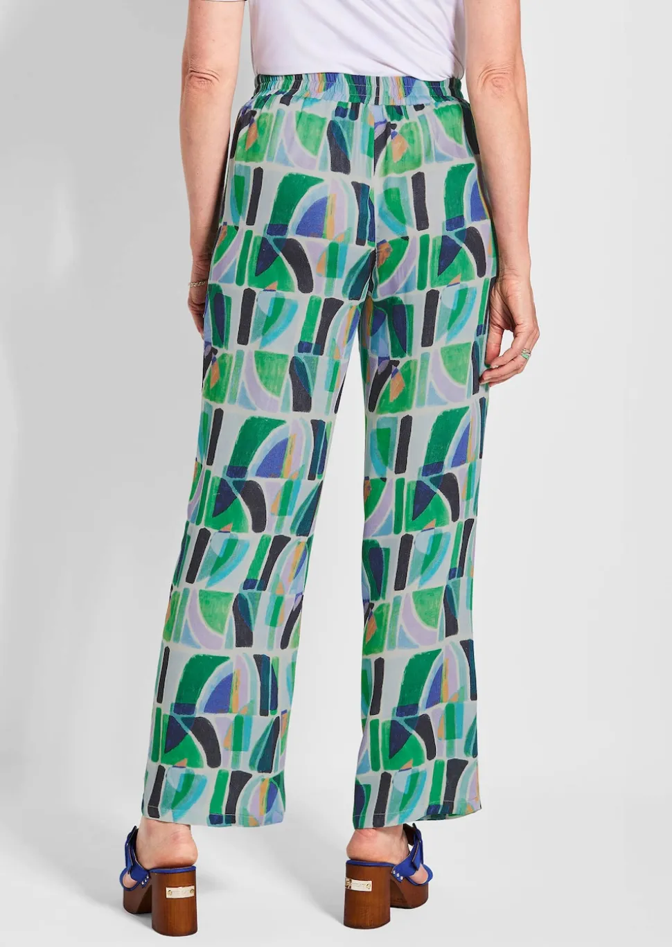 Pantalon palazzo VERA en viscose à effet climatisant