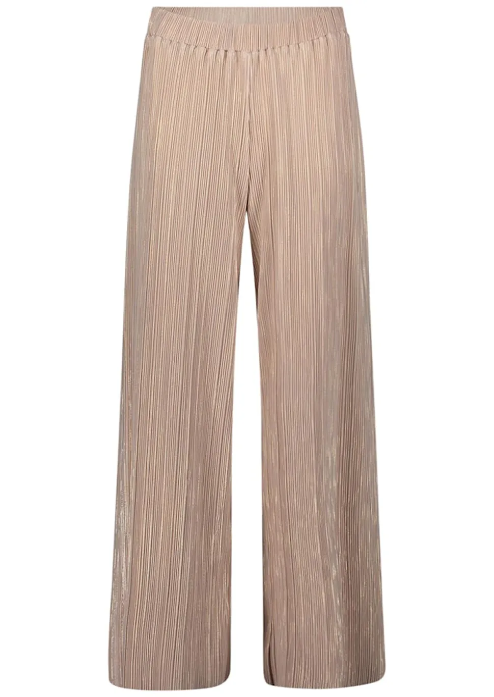 Pantalon plissé avec fils brillants en longueur cheville