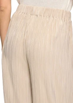 Pantalon plissé avec fils brillants en longueur cheville