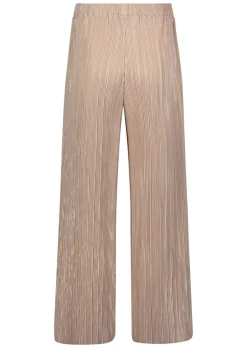 Pantalon plissé avec fils brillants en longueur cheville