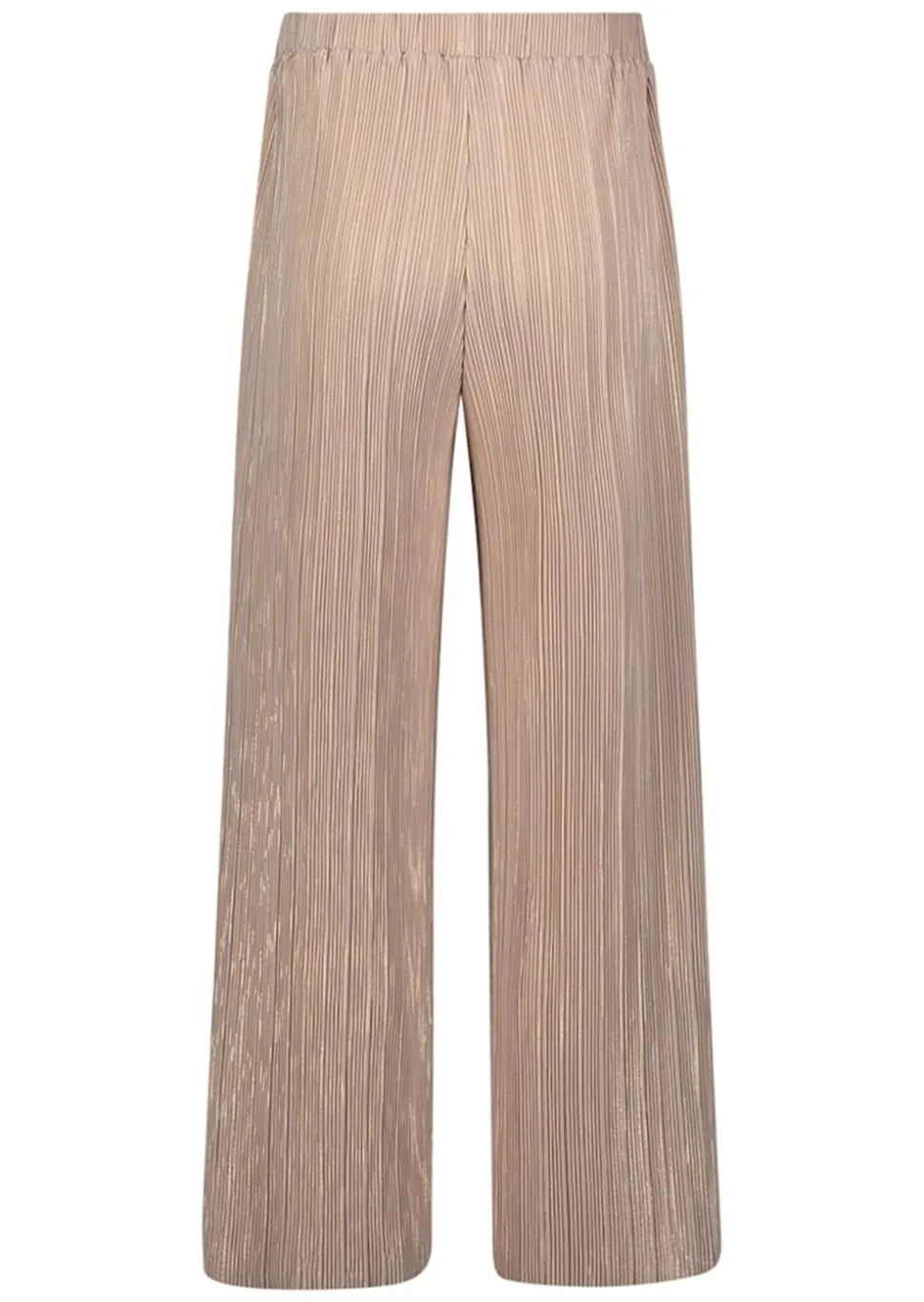 Pantalon plissé avec fils brillants en longueur cheville