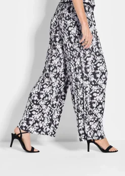 Pantalon plissé VERA à imprimé floral
